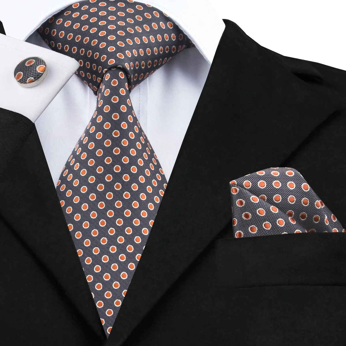 Men Tie Designers Fashion Brown Polka Dot Ties for Men Tie Set Silk Necktie Handkerchief Cufflinks Set Mens Ties C-1542
Men Tie Designers Fashion Brown Polka Dot Ties for Men Tie Set Silk Necktie Handkerchief Cufflinks Set Mens Ties C-1542