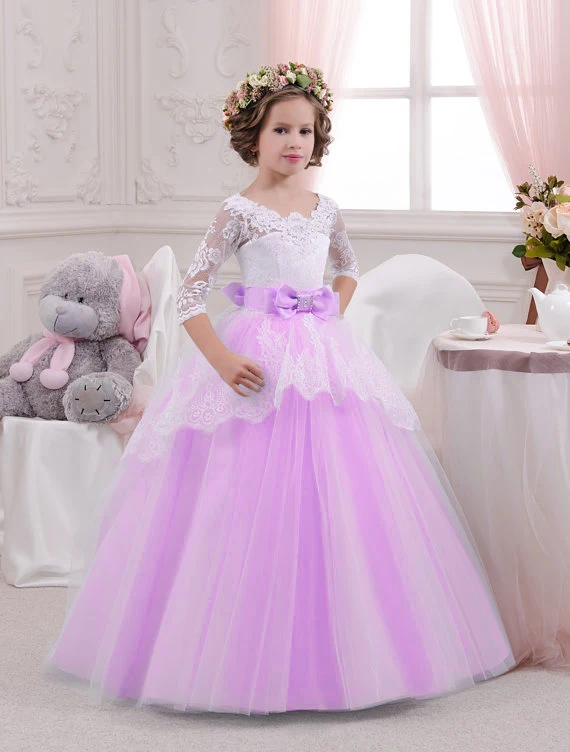 Brand New Flower Girl Dresses with Sleeve V-Back Little Girls Kid/Child Dress Princess Party Pageant Communion Dress for Wedding
Brand New Flower Girl Dresses with Sleeve V-Back Little Girls Kid/Child Dress Princess Party Pageant Communion Dress for Wedding
