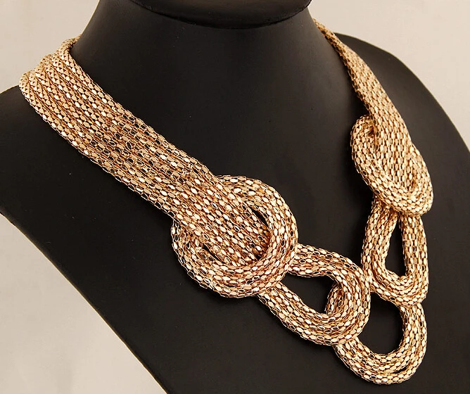 Fashion Women Chunky Golden Twist Knot Mesh Snake Chain Collar Choker Statement Bib Necklace Jewelry
Fashion Women Chunky Golden Twist Knot Mesh Snake Chain Collar Choker Statement Bib Necklace Jewelry