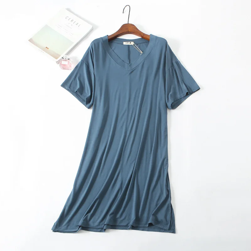 women summer dress New modal women's short-sleeved loose sexy dresses nightdress female night sleep thin V-neck home mini dress
women summer dress New modal women's short-sleeved loose sexy dresses nightdress female night sleep thin V-neck home mini dress