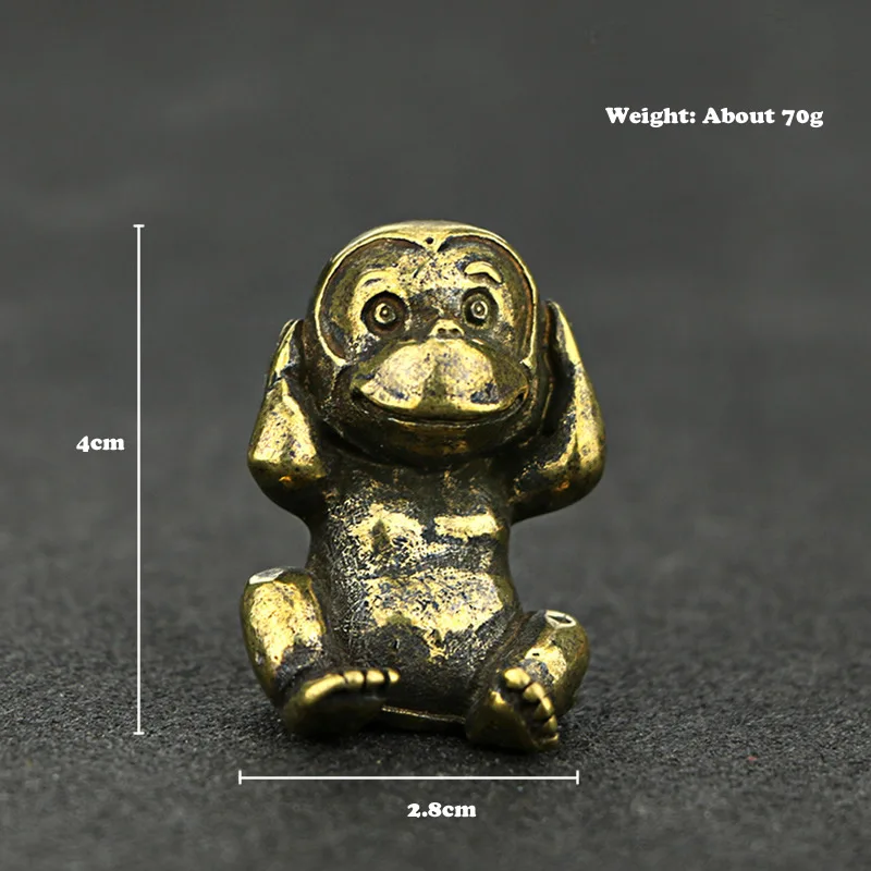 Vintage Brass Creative Cute Sitting Monkey Statue Mini Animal Sculpture Home Office Desk Decorative Ornament Funny Gift Toy
Vintage Brass Creative Cute Sitting Monkey Statue Mini Animal Sculpture Home Office Desk Decorative Ornament Funny Gift Toy