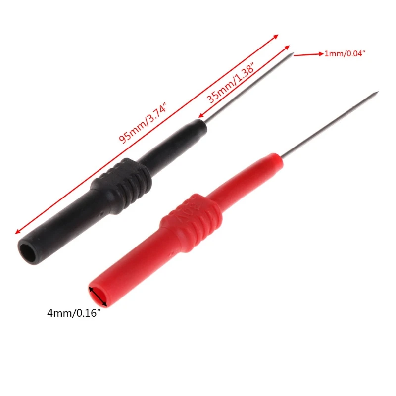 2PCS Test Leads Pin Spring Test Probe Tips Insulated Test Hook Wire Connector for Multimeter Stainless Steel Needle
2PCS Test Leads Pin Spring Test Probe Tips Insulated Test Hook Wire Connector for Multimeter Stainless Steel Needle