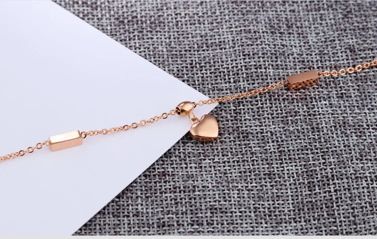 Hot Sales Lover Heart Tag Anklets Women Foot Jewelry Rose Gold Color Titanium Steel Fashion Chain Anklets For Female Wholesale
Hot Sales Lover Heart Tag Anklets Women Foot Jewelry Rose Gold Color Titanium Steel Fashion Chain Anklets For Female Wholesale