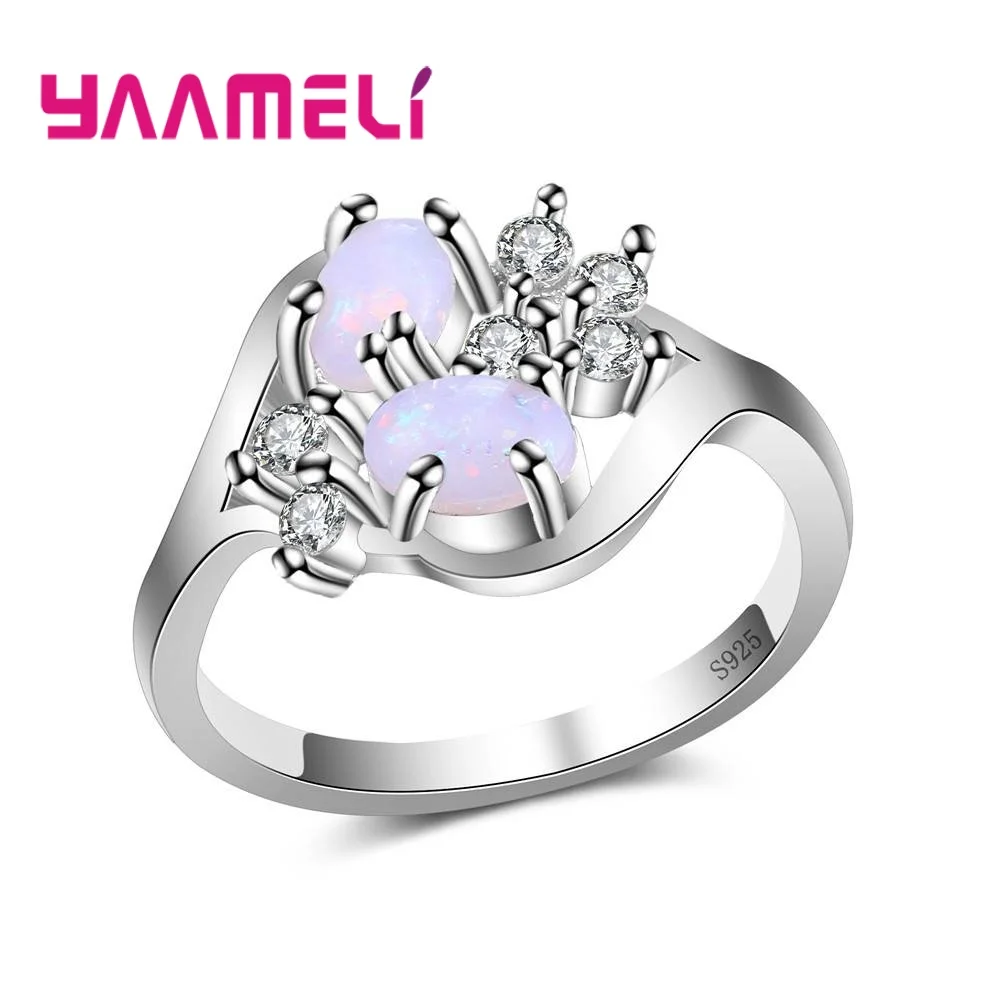 Different Design 925 Sterling Silver Finger Rings For Women Ladies Two Opal Good Cubic Zirconia Crystal Jewelry Gift
Different Design 925 Sterling Silver Finger Rings For Women Ladies Two Opal Good Cubic Zirconia Crystal Jewelry Gift
