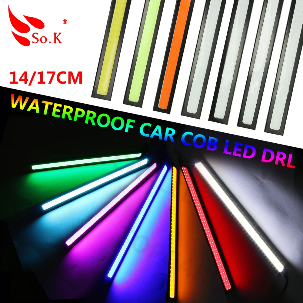 2pcs/pair Daytime Running Light DRL COB 17CM LED 12V White Waterproof DRL Bar LED Car Styling Auto Light Parking Lights Fog Lamp
2pcs/pair Daytime Running Light DRL COB 17CM LED 12V White Waterproof DRL Bar LED Car Styling Auto Light Parking Lights Fog Lamp