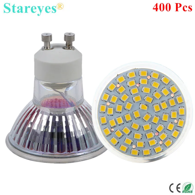 Бесплатная доставка 400 шт. SMD 2835 3528 60 светодиодный 4 Вт GU10 E27 MR16 (12 В) Светодиодная