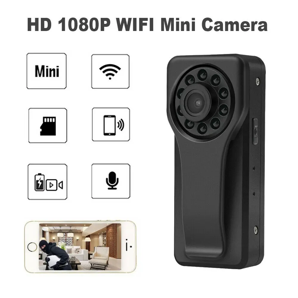 Wi Fi Мини A6 камера корпус изношенная 170 градусов видео рекордер безопасности