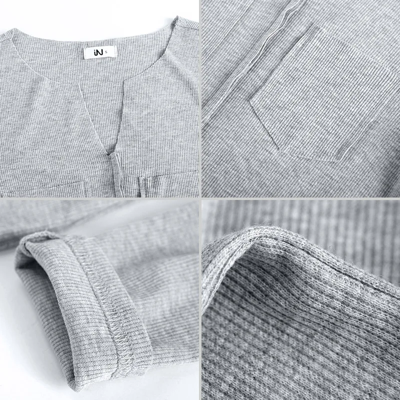 Women Causal Basic T Shirt Top Little V-neck Tees With Pockets Soft Fabric Female Autumn T Shirts Women Winter ClothingQ1632817
Women Causal Basic T Shirt Top Little V-neck Tees With Pockets Soft Fabric Female Autumn T Shirts Women Winter ClothingQ1632817