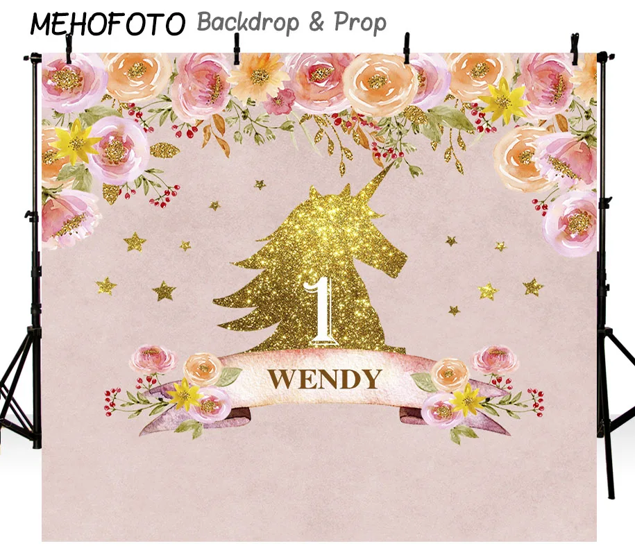 Customized Photography backdrop Children Birthday unicorn party Photo background watercolor pink flower backgrounds studioPA-005
Customized Photography backdrop Children Birthday unicorn party Photo background watercolor pink flower backgrounds studioPA-005