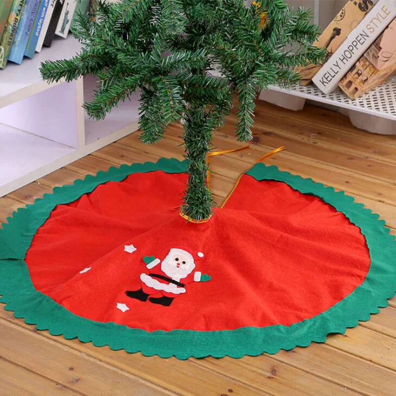 90 см коврик под рождественскую елку юбка для елки с Санта Клаусом Рождественская