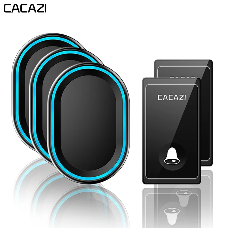 CACAZI Wireless Doorbell No Battery Required Waterproof 1 2 Transmitter 1 2 3 Receiver Self powered Ring Bell US EU UK Plug 
CACAZI Wireless Doorbell No Battery Required Waterproof 1 2 Transmitter 1 2 3 Receiver Self powered Ring Bell US EU UK Plug