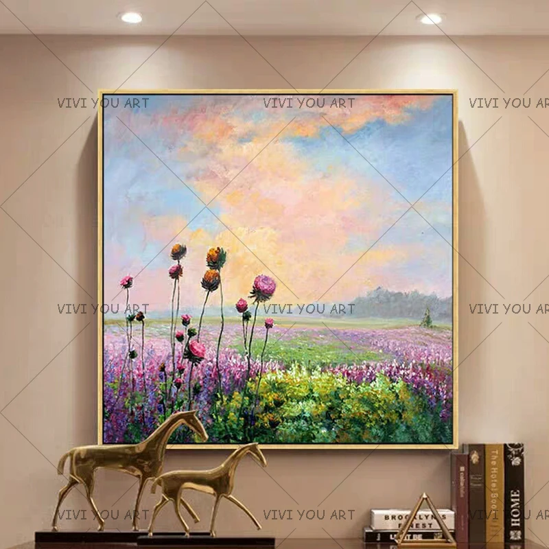 New Arrival Best Painter Team 100% Hand-painted Purple Flowers Oil Painting High Quality Decor Art Living Room Gift Handmade
New Arrival Best Painter Team 100% Hand-painted Purple Flowers Oil Painting High Quality Decor Art Living Room Gift Handmade