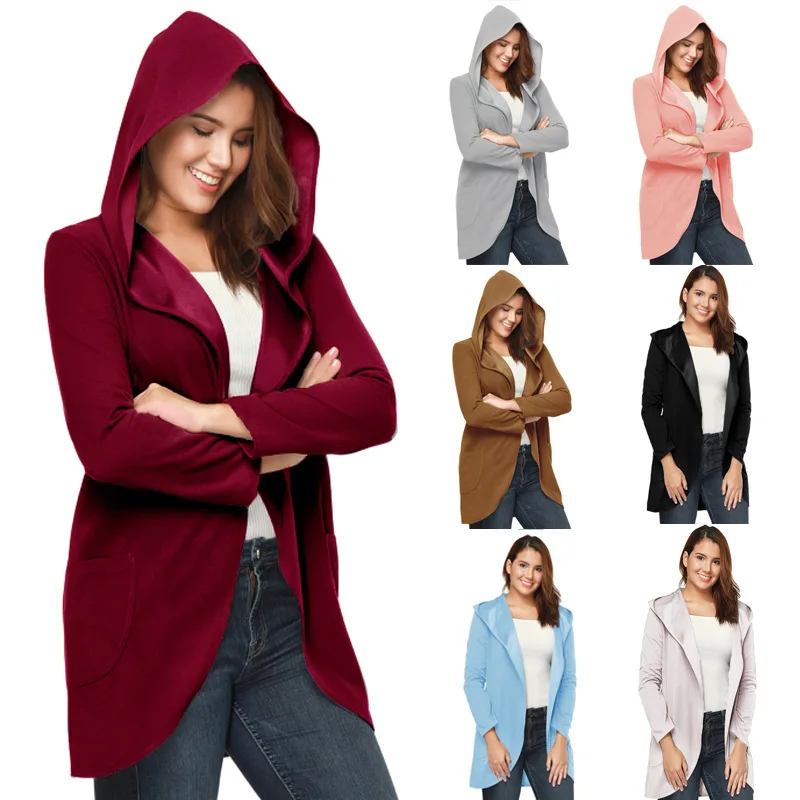 New Women's Casual Jacket hooded jacket solid color lapel Lady Cardigan Jacket Spring Autumn Streetwear
New Women's Casual Jacket hooded jacket solid color lapel Lady Cardigan Jacket Spring Autumn Streetwear
