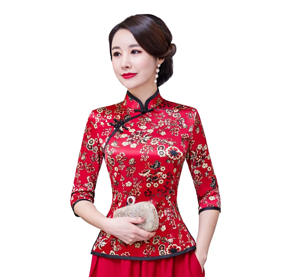Shanghai Story Faux Silk Women's Chinese Blouses Chinese Tops Cheongsam Shirt Traditional Chinese Qipao Shirt
Shanghai Story Faux Silk Women's Chinese Blouses Chinese Tops Cheongsam Shirt Traditional Chinese Qipao Shirt
