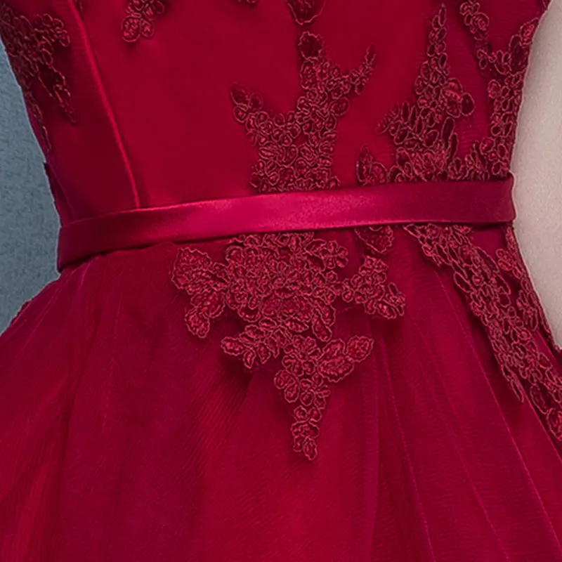 Ламия Высокая Низкая вечернее Вечерние платья элегантный короткий кружевной