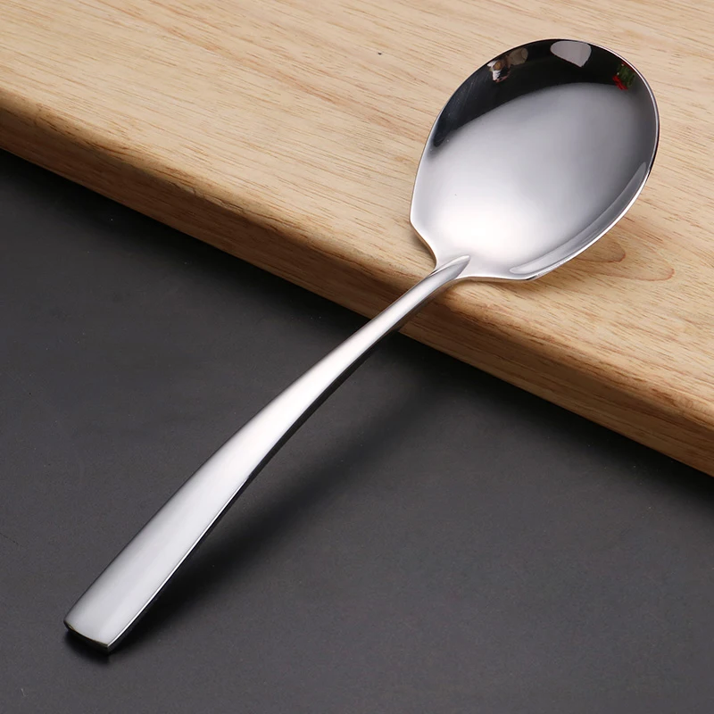 8.5'' Stainless steel Large Buffet Serving Spoon Thickness Round Soup Rice Dinner Spoon Western Restaurant Bar Public Spoon
8.5'' Stainless steel Large Buffet Serving Spoon Thickness Round Soup Rice Dinner Spoon Western Restaurant Bar Public Spoon