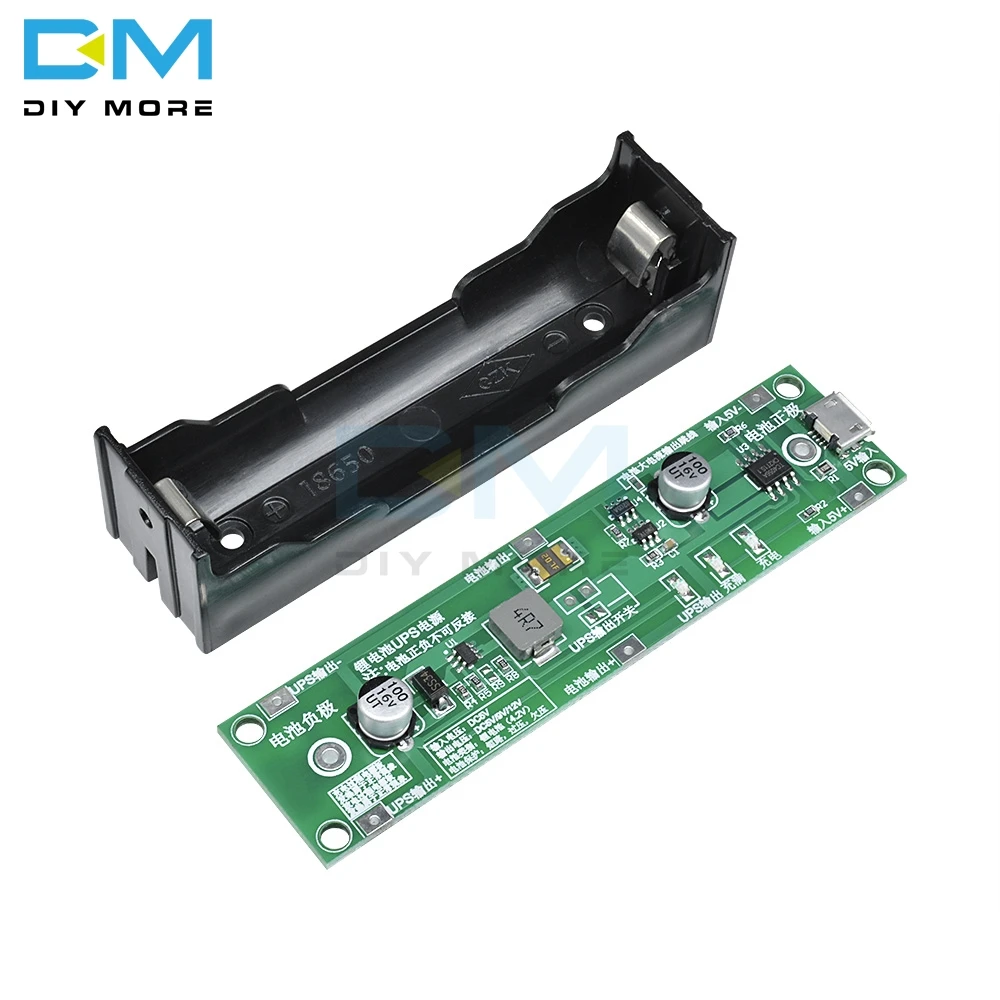 5V 18650 Lithium Battery Boost Step Up Module Micro USB Charge Discharge the Same Time UPS Protection Board Circuit Li-ion
5V 18650 Lithium Battery Boost Step Up Module Micro USB Charge Discharge the Same Time UPS Protection Board Circuit Li-ion