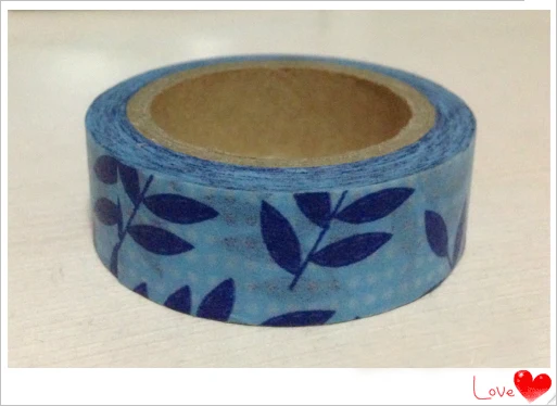 Beautiful 15mm*10m high quality washi paper tape/blue leaves masking japan washi tape
Beautiful 15mm*10m high quality washi paper tape/blue leaves masking japan washi tape