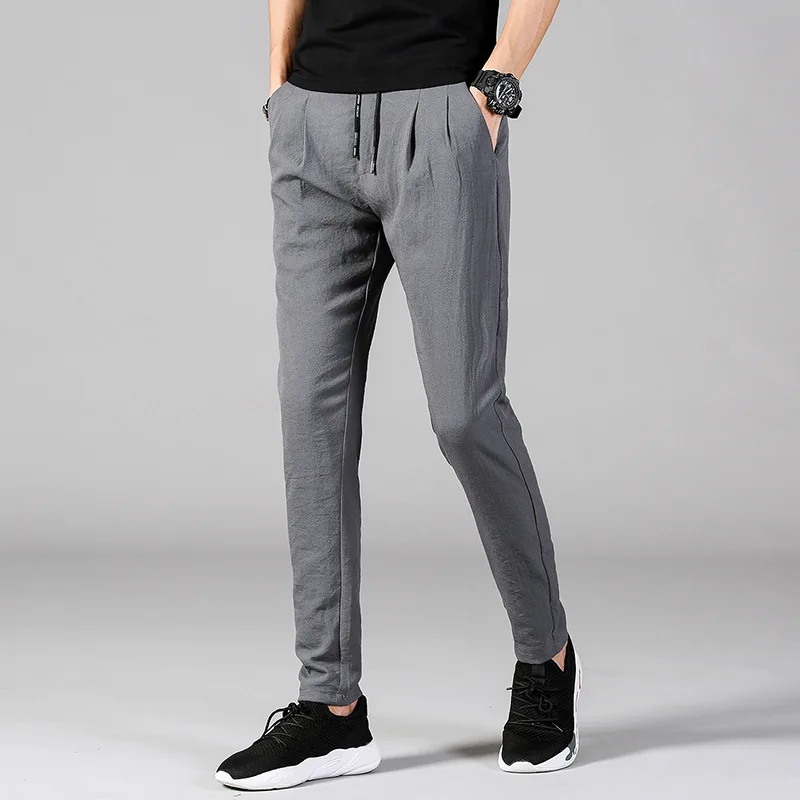 

MRMT 2022 брендовые летние мужские брюки из ледяного шелка супер-тонкие свободные повседневные крутые дышащие брюки для мужчин модные брюки