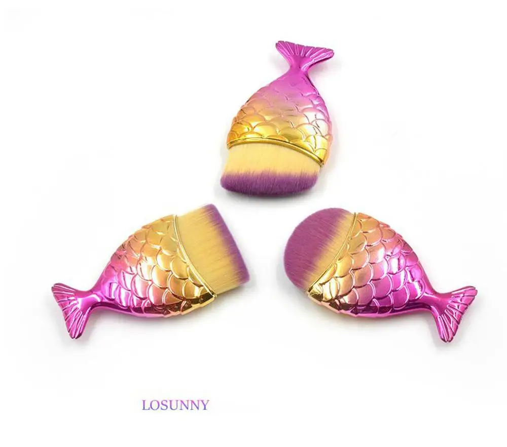 LOSUNNY 3 Pcs Sets Single Small Fish Bottom Brush Mermaid Tail Makeup Brush Beauty Fiber Hair Makeup Brushes Fish Yellow Handle
LOSUNNY 3 Pcs Sets Single Small Fish Bottom Brush Mermaid Tail Makeup Brush Beauty Fiber Hair Makeup Brushes Fish Yellow Handle