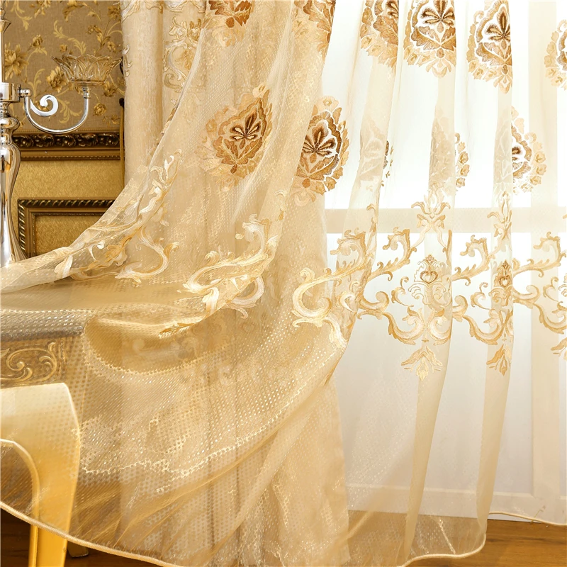 Custom Made European Royal Luxury embroidered Curtains for Living Room/ Bedroom Embroidered Voile Curtains Window Blinds Drapes
Custom Made European Royal Luxury embroidered Curtains for Living Room/ Bedroom Embroidered Voile Curtains Window Blinds Drapes