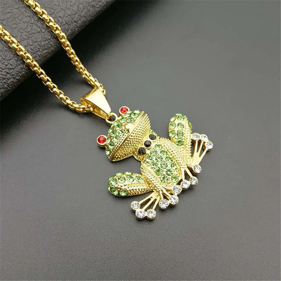 Hip Hop Stainless Steel Gold Color Plated Iced Out Pave Cubic Zircon Frog Pendant Necklace Charm For Men Jewelry Gifts
Hip Hop Stainless Steel Gold Color Plated Iced Out Pave Cubic Zircon Frog Pendant Necklace Charm For Men Jewelry Gifts