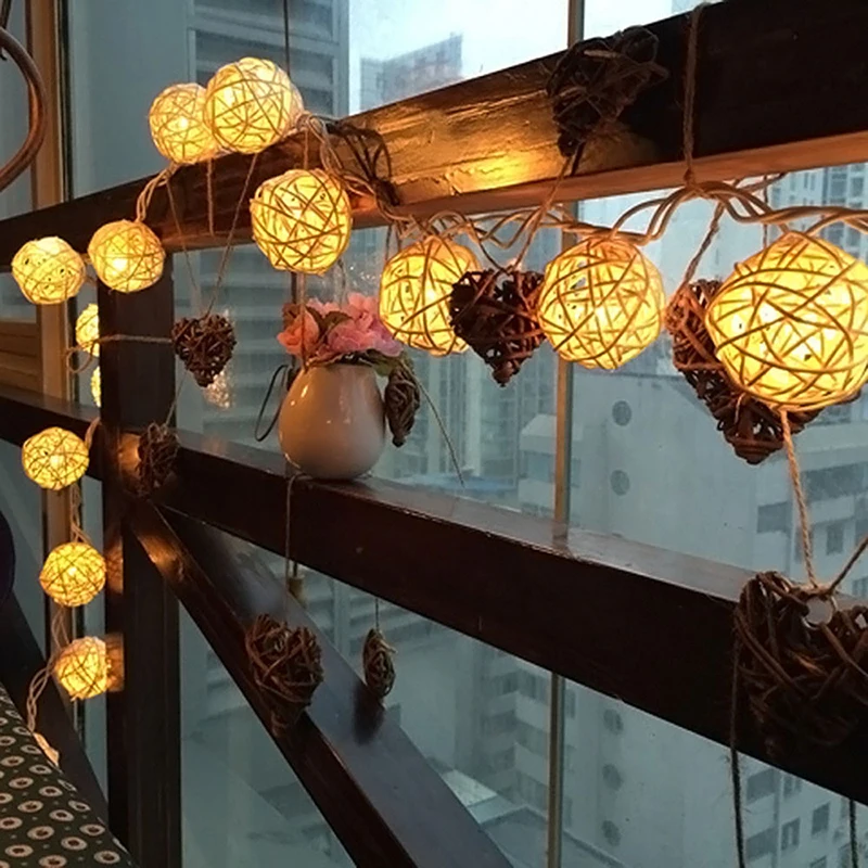 2.2M USB Led String Rattan Balls Fairy Decorative Lights Christmas Outdoor Patio Garland Wedding Decoration
2.2M USB Led String Rattan Balls Fairy Decorative Lights Christmas Outdoor Patio Garland Wedding Decoration