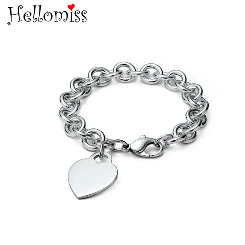 Женский браслет из серебра 925 пробы с подвесками в виде сердечек|bracelets for|heart tag