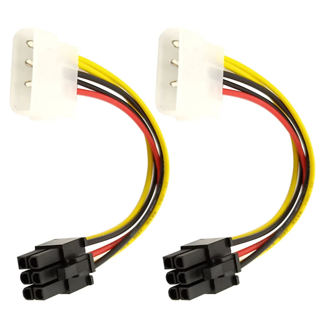 Высокое качество 4 Pin Molex до 6 PCI Express PCIE видео карта адаптер кабель 20