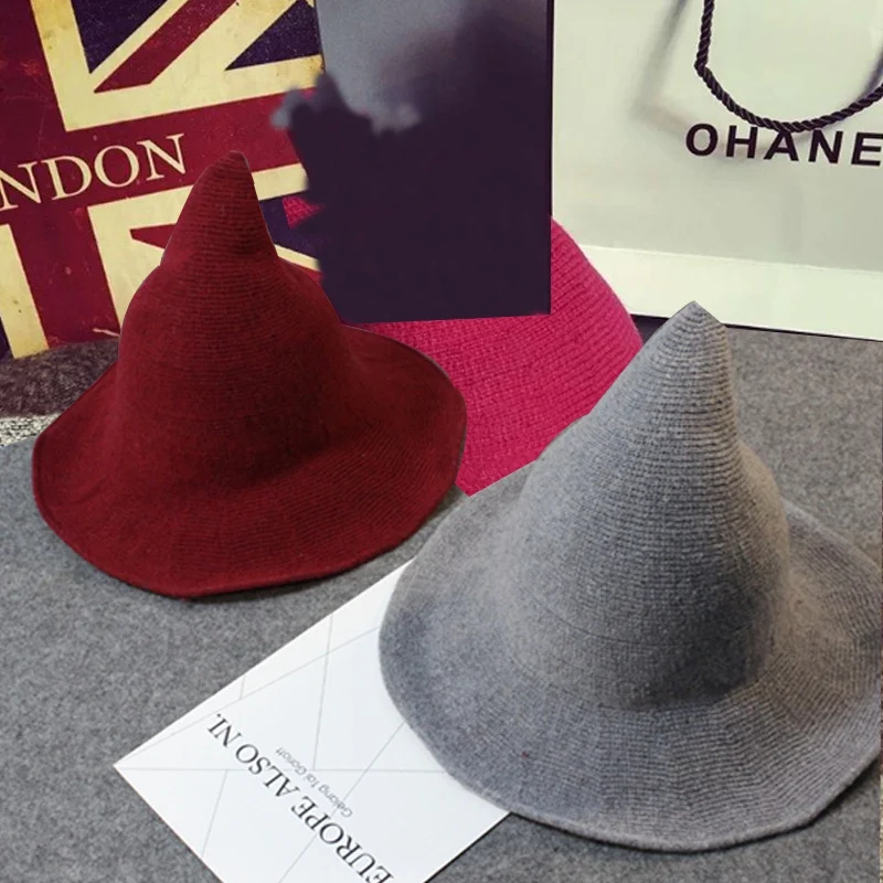 1 pc Modern Halloween Witch Hat Woolen Women Lady Made From Fashionable Sheep Wool Halloween Party hat
1 pc Modern Halloween Witch Hat Woolen Women Lady Made From Fashionable Sheep Wool Halloween Party hat