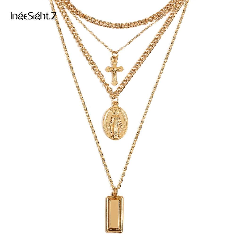 Ingesight Multilayer Crucifix Cross Virgin Mary Pendant Chain Choker Necklace Goddess Rectangle Pendant Christian Necklace Women
Ingesight Multilayer Crucifix Cross Virgin Mary Pendant Chain Choker Necklace Goddess Rectangle Pendant Christian Necklace Women