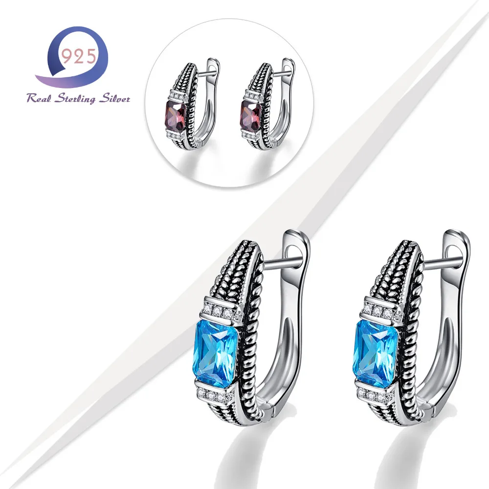 Merthus 925 Sterling Silver Earrings Total 6.2ct Blue Lab-Created Garnet Created Gemstone Stud Earing for Fashion Charm Women
Merthus 925 Sterling Silver Earrings Total 6.2ct Blue Lab-Created Garnet Created Gemstone Stud Earing for Fashion Charm Women