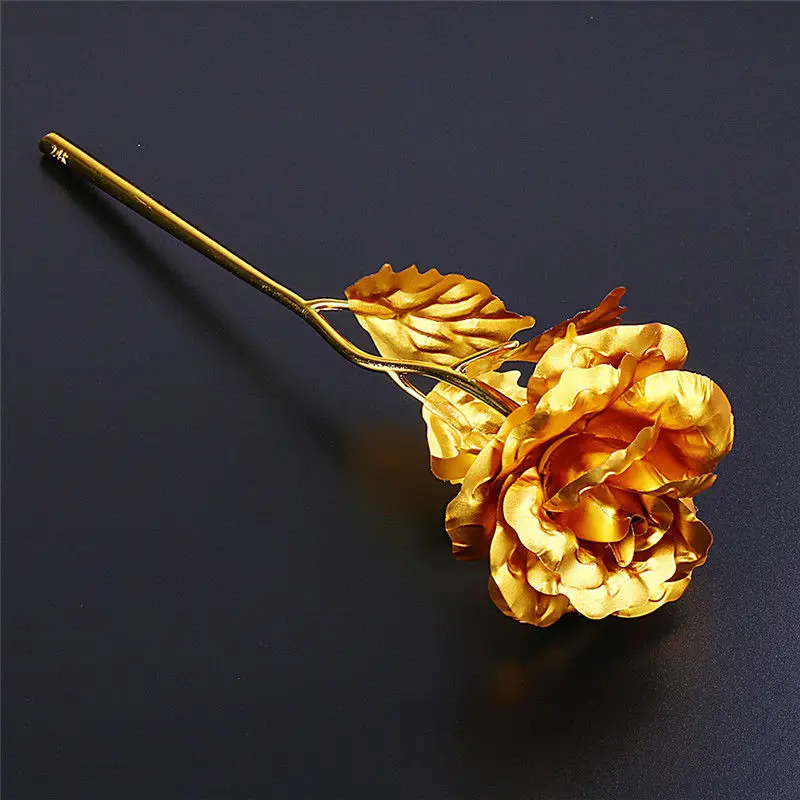 Искусственный с покрытыем цвета чистого 24 каратного золота Золотая Роза цветы
