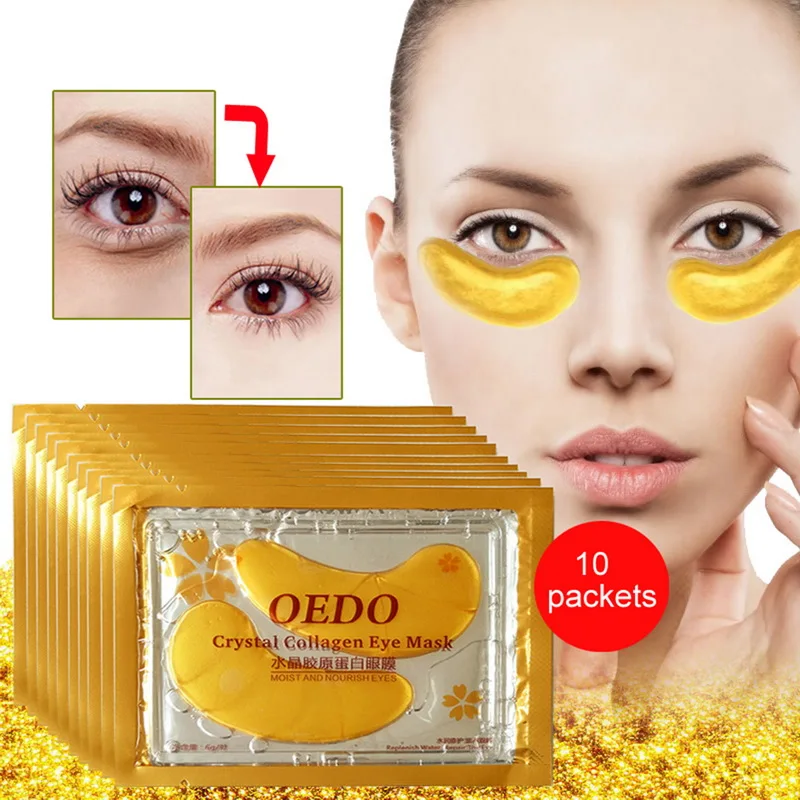 10 шт. OEDO Gold Patch увлажняющая коллагеновая маска для глаз против темных кругов