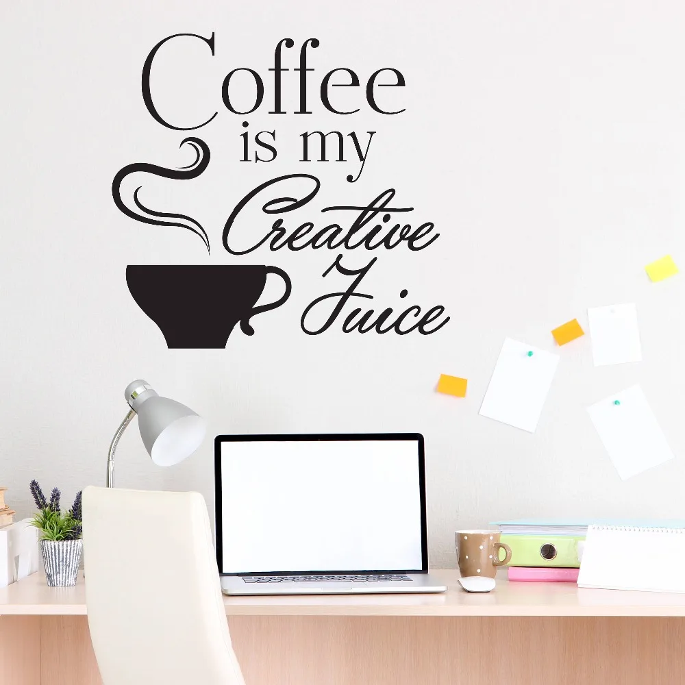 Motivational Wall Decal Quotes Coffee Is My Creative Juice Interior Cafe Shop Wall Stickers Home Decor Kitchen Art Mural SYY979
Motivational Wall Decal Quotes Coffee Is My Creative Juice Interior Cafe Shop Wall Stickers Home Decor Kitchen Art Mural SYY979