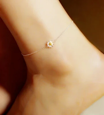 New 2016 Trendy Fashion Marguerite Design 925 Sterling Silver Female Anklets Jewelry Gift Hot Sell Wholesale
New 2016 Trendy Fashion Marguerite Design 925 Sterling Silver Female Anklets Jewelry Gift Hot Sell Wholesale