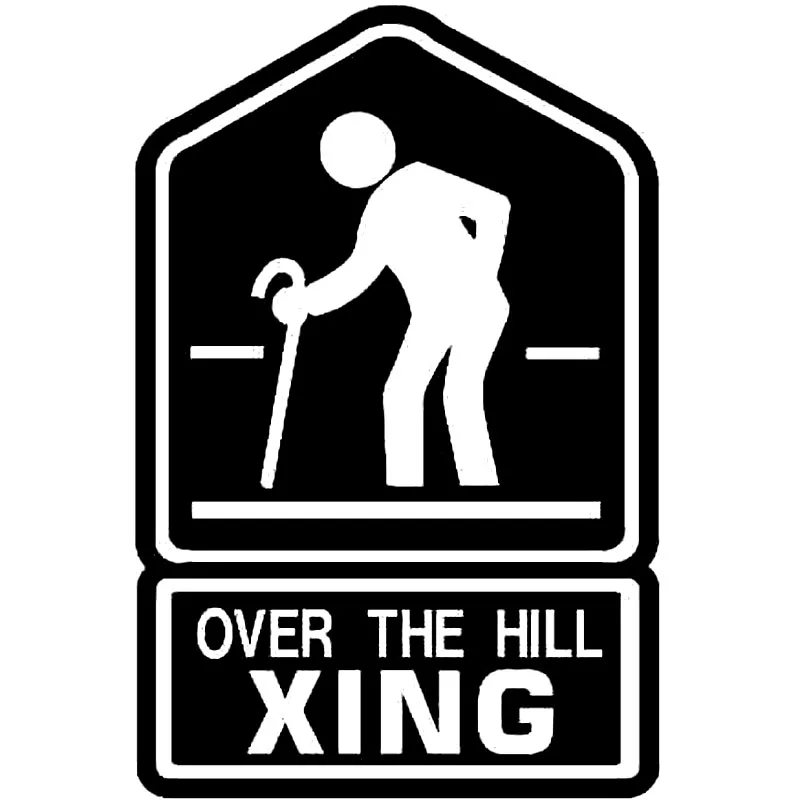 10.2x15.5CM OVER THE HILL XING Cartoon Car Sticker Vinyl Decal Black/Silver S8-0965
10.2x15.5CM OVER THE HILL XING Cartoon Car Sticker Vinyl Decal Black/Silver S8-0965