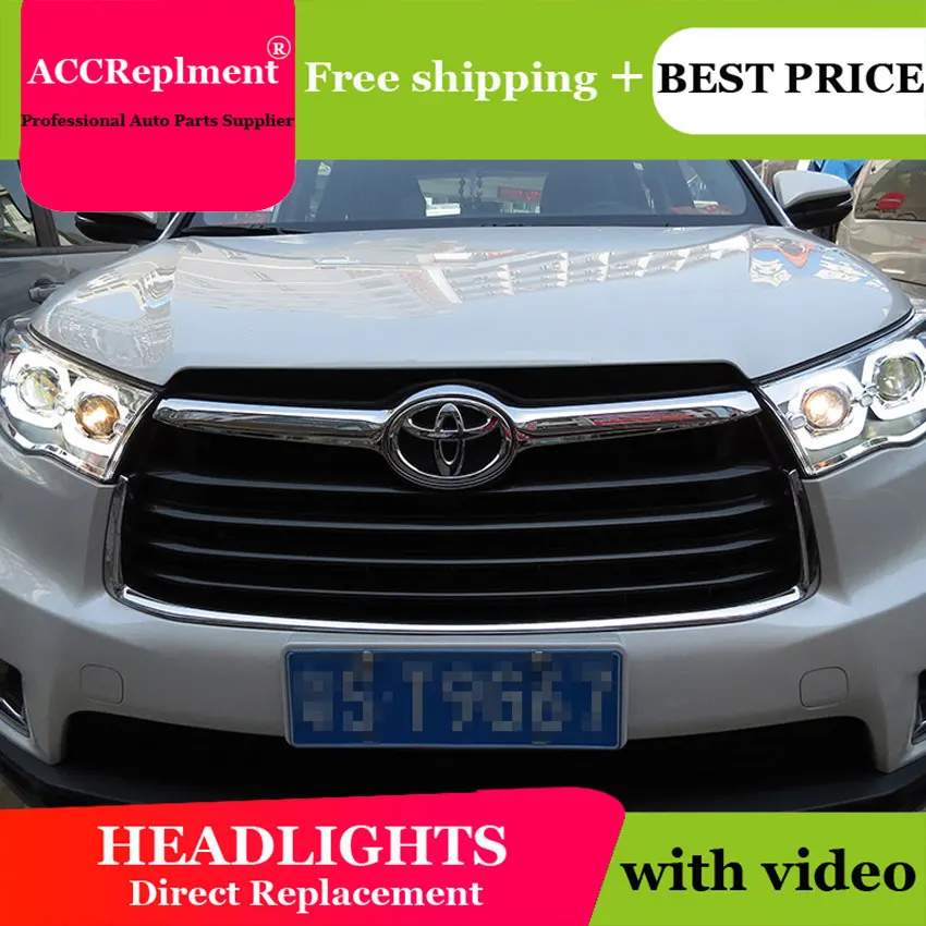 Car Styling 2015-2019 Headlights for Toyota Highlander LED Headlight angel eyes led H7 hid Bi-Xenon Lens low beam xenon 
Car Styling 2015-2019 Headlights for Toyota Highlander LED Headlight angel eyes led H7 hid Bi-Xenon Lens low beam xenon