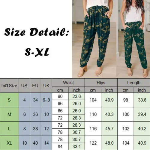 Stylish Women High-waist Lace-up Harem Loose Camouflage Cargo Pants Lady Summer Casual Military Comfortable Clothing S-XL
Stylish Women High-waist Lace-up Harem Loose Camouflage Cargo Pants Lady Summer Casual Military Comfortable Clothing S-XL