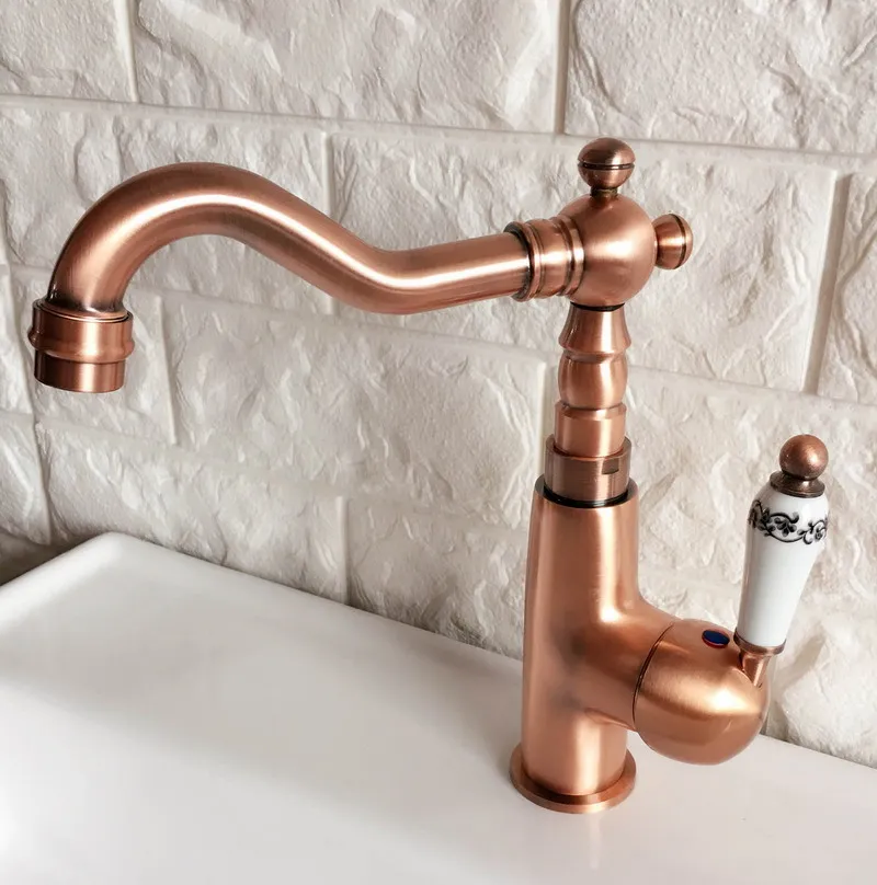 Swivel Spout Water Tap Antique Red Copper Single Handle Single Hole Kitchen Sink & Bathroom Faucet Basin Mixer Tap anf411
Swivel Spout Water Tap Antique Red Copper Single Handle Single Hole Kitchen Sink & Bathroom Faucet Basin Mixer Tap anf411