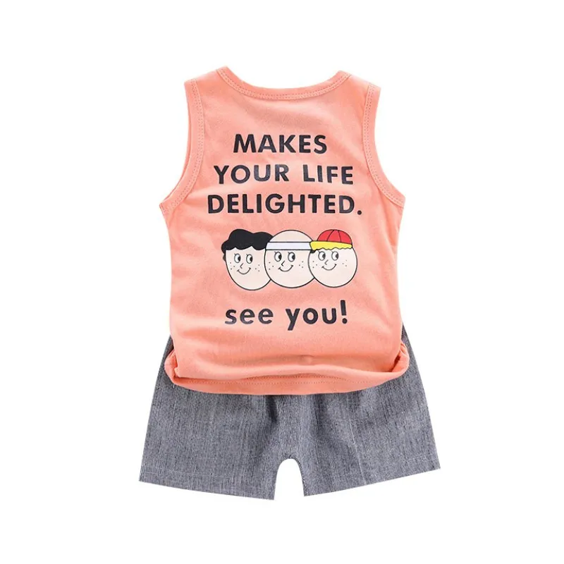 Summer Baby Boys Sleeveless Cartoon Letter Print Tops Blouse Vest+Shorts Casual Outfits Sets
Summer Baby Boys Sleeveless Cartoon Letter Print Tops Blouse Vest+Shorts Casual Outfits Sets