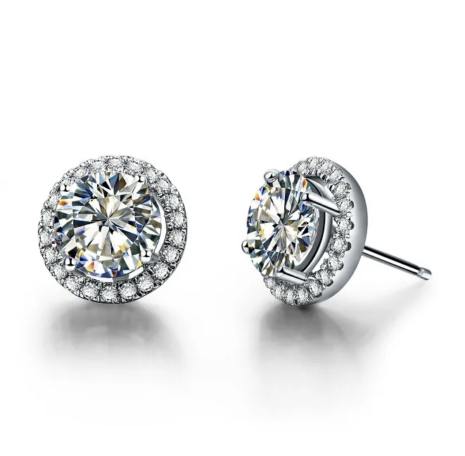1CT/ Piece Round Brilliant Best Xmas Jewelry Gift SONA Simulate Diamond Engagement Earrings Stud Solid Sterling Silver Earrings
1CT/ Piece Round Brilliant Best Xmas Jewelry Gift SONA Simulate Diamond Engagement Earrings Stud Solid Sterling Silver Earrings