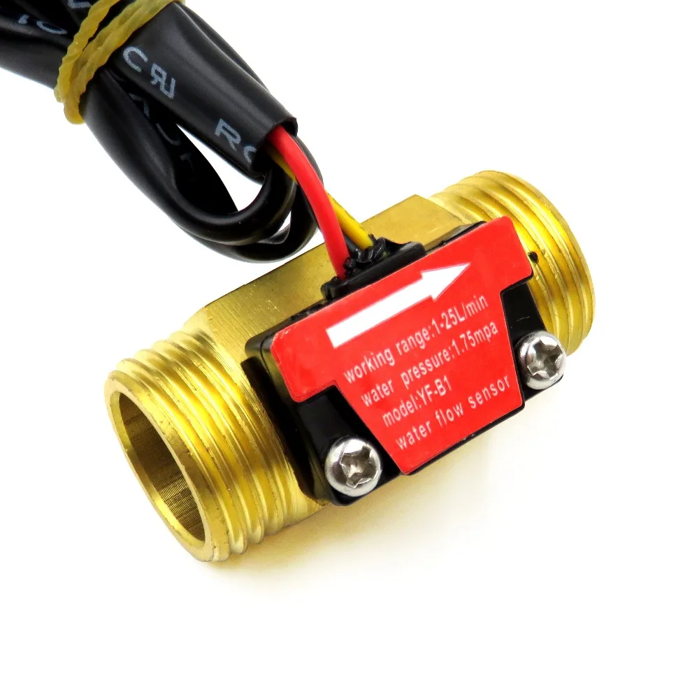 Pure Copper Water Flow Sensor 1.75Mpa G1/2 Pulse Hall Flow Meter Switch Counter Indicator 1-25L/Min
Pure Copper Water Flow Sensor 1.75Mpa G1/2 Pulse Hall Flow Meter Switch Counter Indicator 1-25L/Min