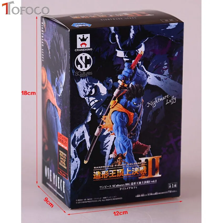 TOFOCO Anime 18cm One Piece Blue Nightmare Monkey Luffy Collectible PVC Action Figure Toys Kid's Birthday Gift Retail Box
TOFOCO Anime 18cm One Piece Blue Nightmare Monkey Luffy Collectible PVC Action Figure Toys Kid's Birthday Gift Retail Box
