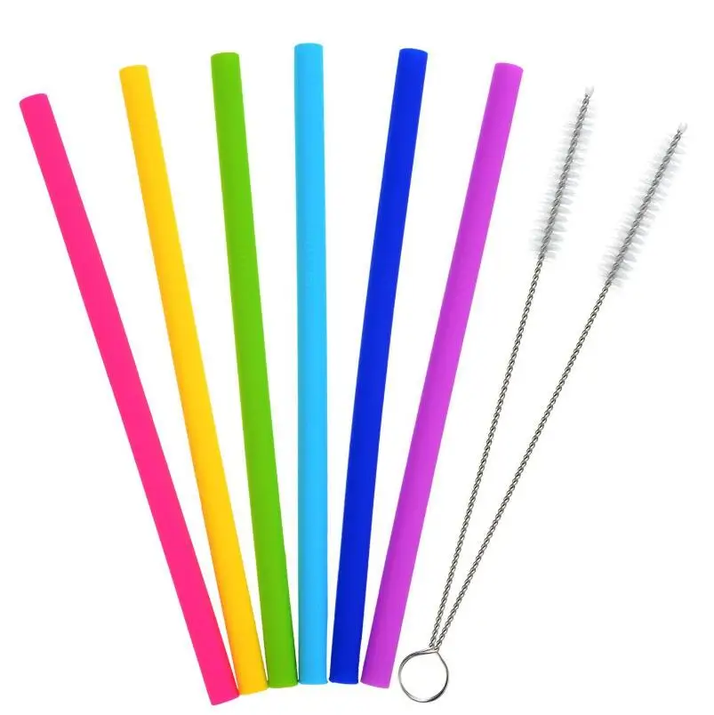Colored Food Grade Silicone Straw With Stainless Steel Brush for 20oz 30oz Cup Silica Gel Drinking Straw LX2218
Colored Food Grade Silicone Straw With Stainless Steel Brush for 20oz 30oz Cup Silica Gel Drinking Straw LX2218