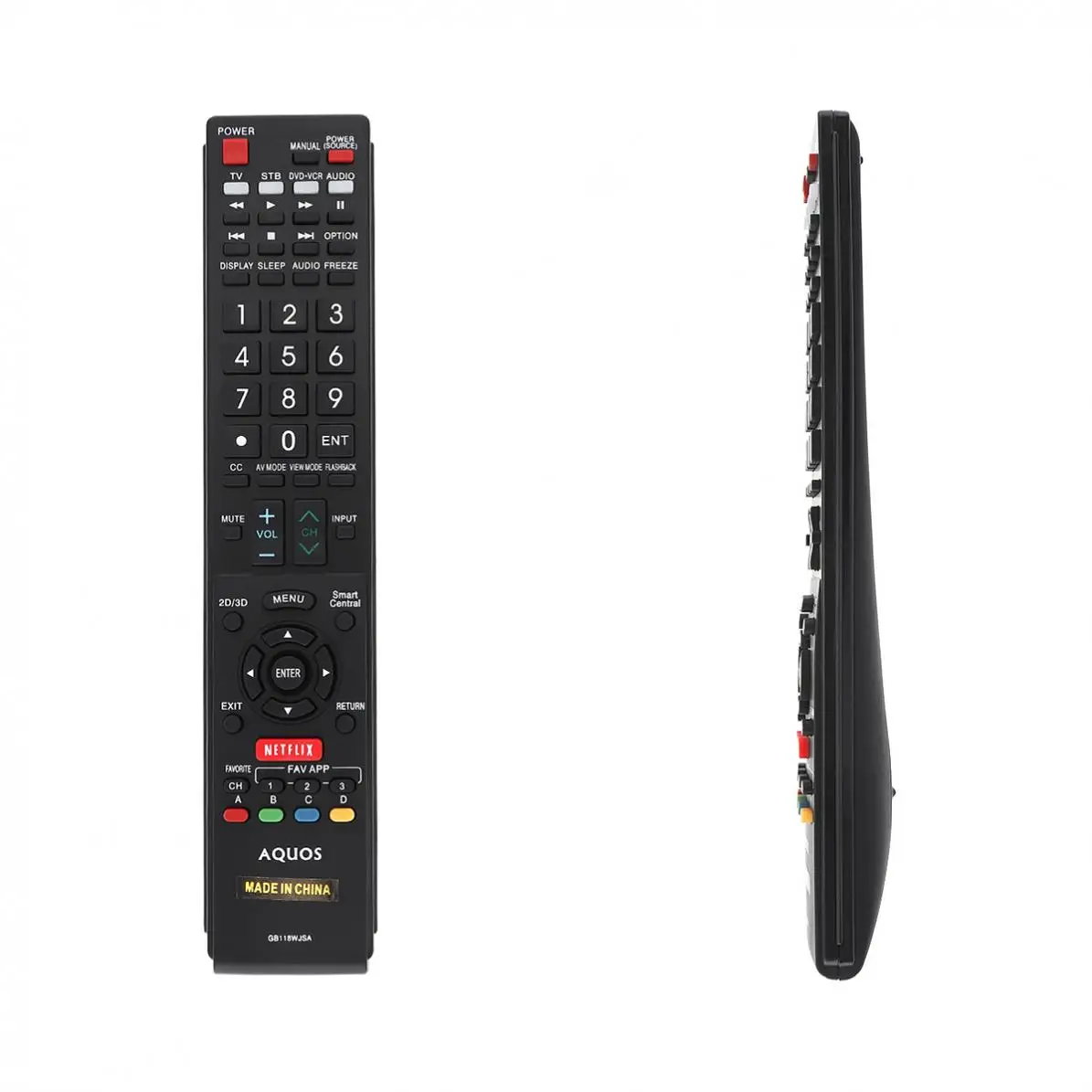 ABS IR 433MHz Replacement TV Remote Control GB118WJSA Blu-Ray DVD Player for SHARP AQUOS / GB005WJSA / GA890WJSA / GB004WJSA
ABS IR 433MHz Replacement TV Remote Control GB118WJSA Blu-Ray DVD Player for SHARP AQUOS / GB005WJSA / GA890WJSA / GB004WJSA