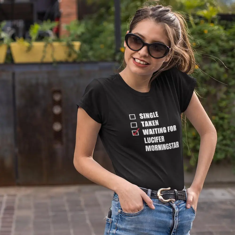 Lucifer T-Shirt Waiting For Lucifer Morningstar T Shirt O Neck Short-Sleeve Women tshirt Cotton Trendy Purple Ladies Tee Shirt
Lucifer T-Shirt Waiting For Lucifer Morningstar T Shirt O Neck Short-Sleeve Women tshirt Cotton Trendy Purple Ladies Tee Shirt