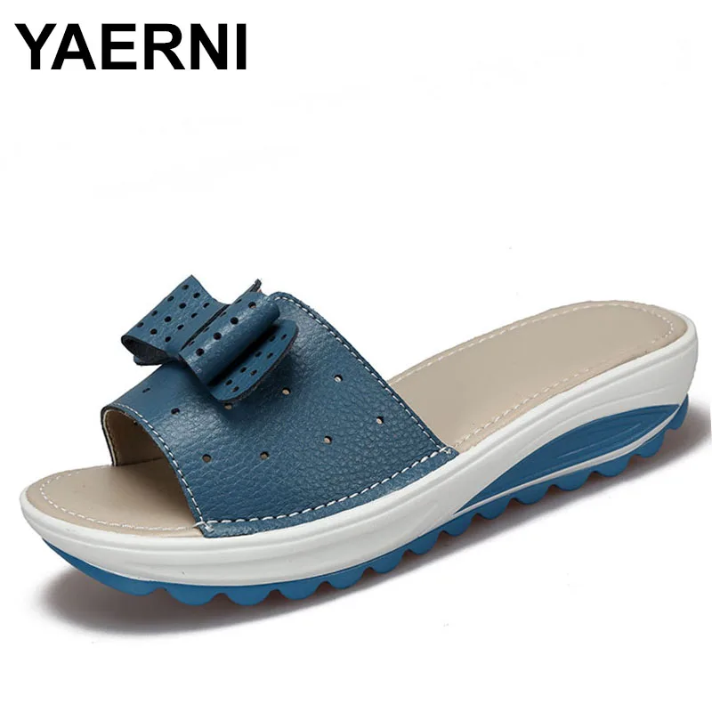 YAERNI Women's Sandals Genuine Leather Women Flats Shoes Platform Wedges Female Slides Beach Flip Flops Summer Shoe Lady 35-42
YAERNI Women's Sandals Genuine Leather Women Flats Shoes Platform Wedges Female Slides Beach Flip Flops Summer Shoe Lady 35-42