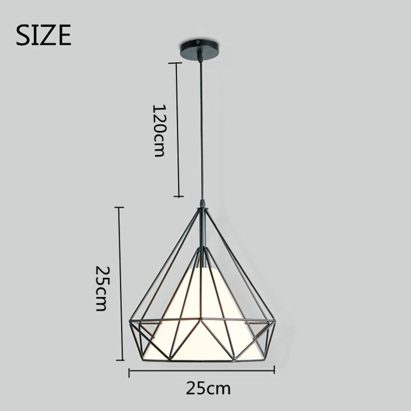Vintage Pendant Lights Art Kitchen Bedroom Dining Room Industrial Home Lighting Fixture Pendant Lamp Iron Cage Lampshade Luminai
Vintage Pendant Lights Art Kitchen Bedroom Dining Room Industrial Home Lighting Fixture Pendant Lamp Iron Cage Lampshade Luminai