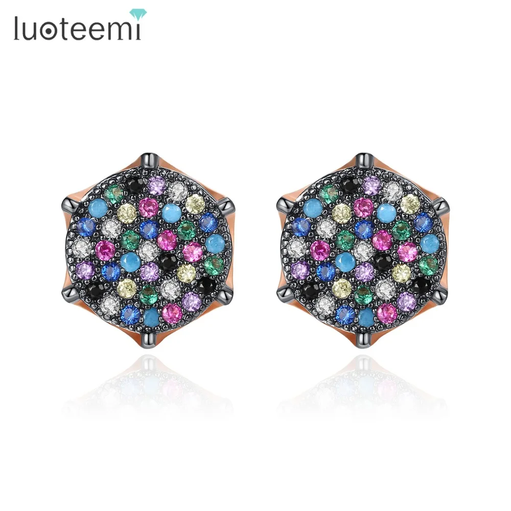 LUOTEEMI Cute Design Hexagon-shaped Stud Earrings for Women Party Luxury CZ Exquisite Jewelry Brincos Multicolors Christmas Gift
LUOTEEMI Cute Design Hexagon-shaped Stud Earrings for Women Party Luxury CZ Exquisite Jewelry Brincos Multicolors Christmas Gift